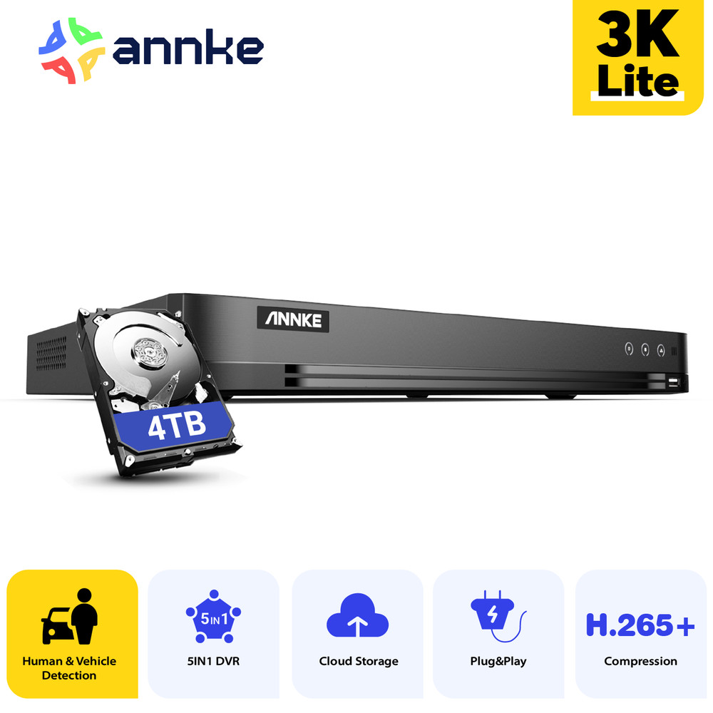 ANNKE 32CH 5in1 Security DVR 5MP Lite Video Recorder H.265+ Surveillance CCTV