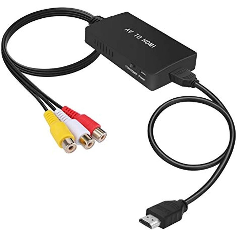 RCA to HDMI Converter, Analog Composite to HDMI Adapter Compatible DVD Players