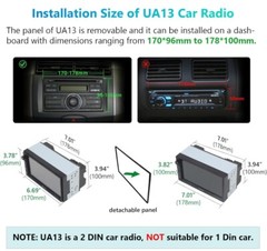 Eonon UA13 Android 13 Double 2Din 7″ IPS Car Stereo Radio GPS Navi CarPlay Audio