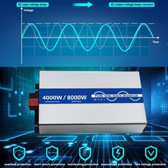 2000W 3000W 4000W Pure Sine Wave Power Inverter 12V 24V DC to 110V 120V AC