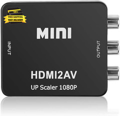 HDMI to RCA, HDMI to AV Converter 1080P 3RCA Cvbs Composite Video Audio Convert