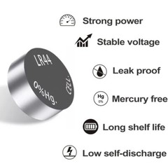 10-Pack AG13 LR44 A76 357 357A LR1154 SR1154 SR44 1.5V Button Battery Coin Cell