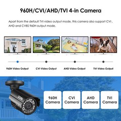 ZOSI 4in1 1080p Outdoor CCTV Surveillance Security Camera System night vision