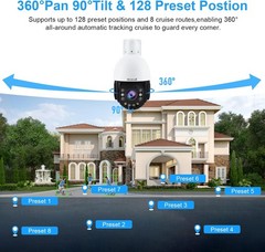 JideTech 4K 8MP Outdoor PTZ IP PoE Camera 200x Hybird Zoom Full Color PTZ Camera