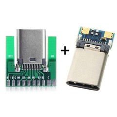 JSER DIY 24pin USB 3.1 Type C Male & Female Plug & Socket Connector SMT Solde…