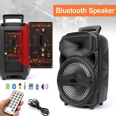 8” 1000W Portable FM Bluetooth Speaker Subwoofer Heavy Bass Sound System Party