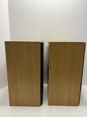 JBL J2050 Woodgrain Bookshelf Speakers Pair 2 Way Oak MADE IN USA Tested Works