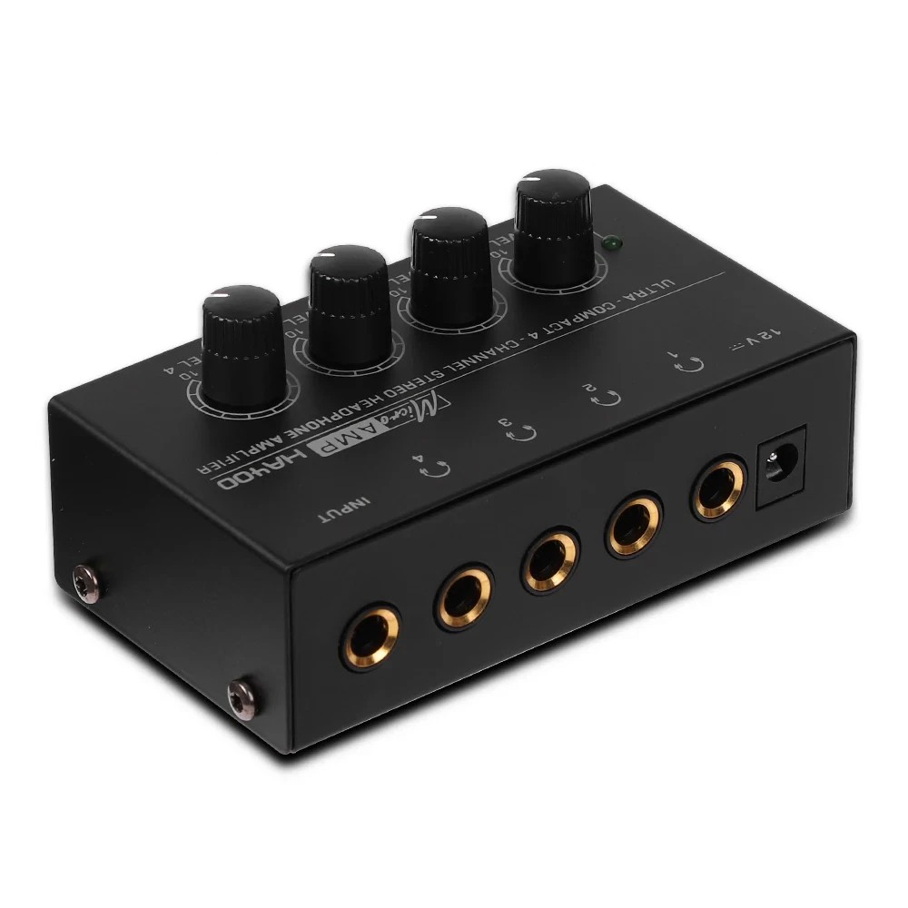 HA400 Ultra-Compact Stereo Headphone Amplifier 4-Way Headphone Amplifier