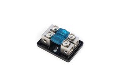 KnuKonceptz Bassik 2 Way 0 Gauge to 4 / 8 Gauge Mini ANL Fuse Block w Fuses