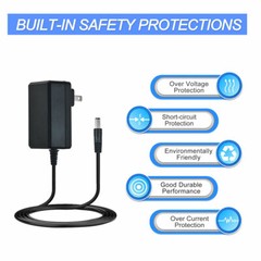 9V 1A 1000mA AC Adapter to DC Power Charger 5.5/2.1mm plug Center Nagetive –