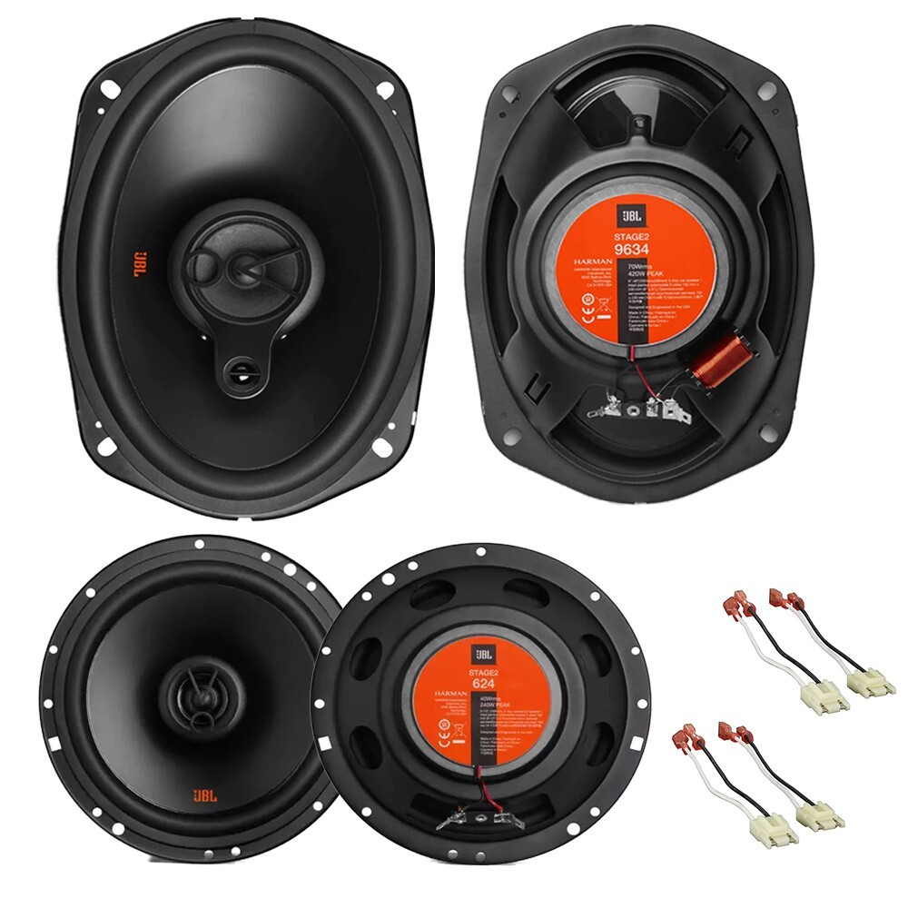 4) JBL Stage2 Front 420W & 240W Rear Door Speaker for 1994-2002 Dodge RAM 1500