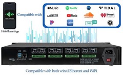 HOLOWHAS 8 Zone 8 Stream Multi-Room Amplifier (60Wx16) | Whole Home Audio