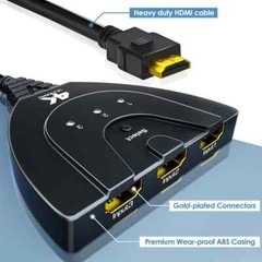 4K HDMI Switch 3 Port Splitter Cable Switcher HUB Adapter for HDTV PS4 Xbox PC