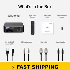 WiiM Ultra Music Streamer – 3.5″ Touchscreen – Space Gray