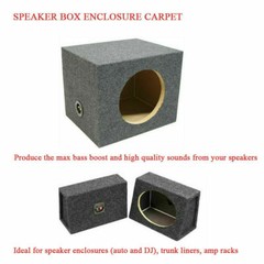 Sub woofer Enclosure Cabinet Speaker DJ Box Cover Carpet Wrap Charcoal 45″x78″