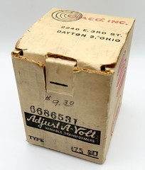 NOS Staco Adjust-A-Volt Variable Transformer 120V 1.75A 175 BU New/Box