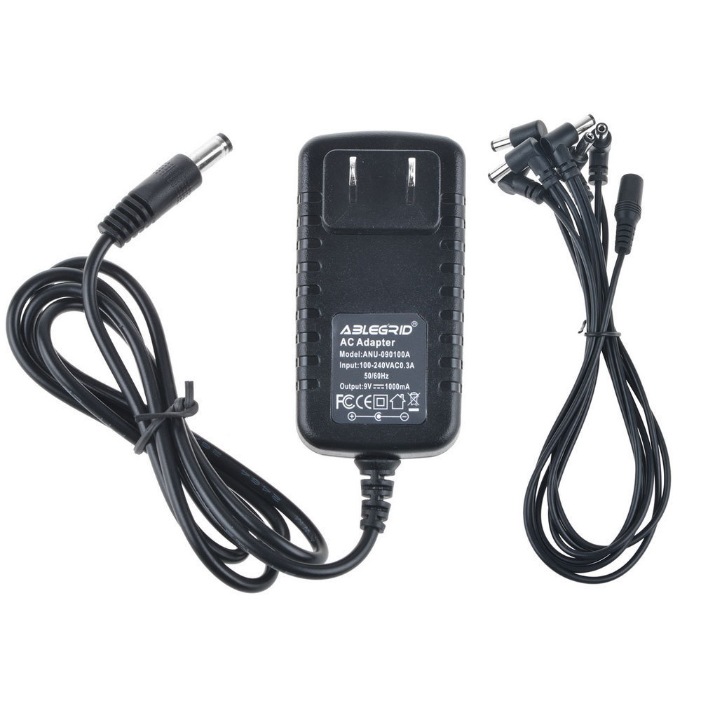 US 9V 1A Adapter For Guitar Effect Pedal Power Supply 6 way Daisy Chain Cable Ki