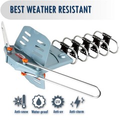 Five Star HDTV Antenna Amplified Digital Outdoor Antenna 150 Miles Range, 360 De