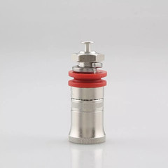 4pcs Rhodium Plated Hifi Speaker Binding Post Short Thread Terminal Banana Plug