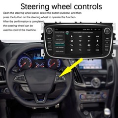 7in 2 Din Touch Screen Android 9.0 Car Radio GPS MP5 Player For Ford Focus SMax