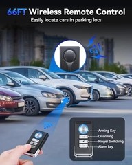 108dB Vehicle Anti-Theft Alarm System, Wireless Remote Vibration Sensor, Magneti