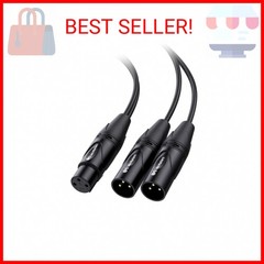 Cable Matters Balanced XLR Splitter Cable – 1.5ft / 0.5m, XLR Y Cable 2 Male to