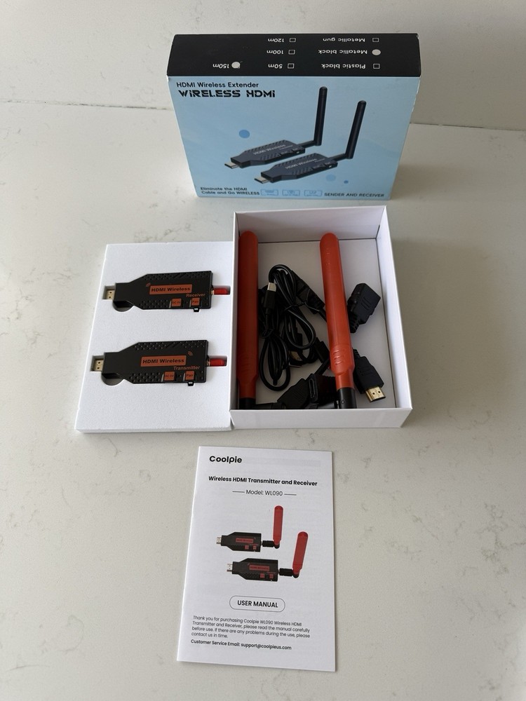 NEW Coolpie WL090 Wireless HDMI Transmitter and Receiver Wireless Extender