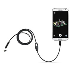 Wire Endoscope Waterproof Borescope Inspection Camera for Smartphone 5.5mm 6 LED