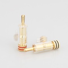 8Pcs 45 Degree Locking Banana Plug 24K Gold Plated Audio Cord Terminal Connector
