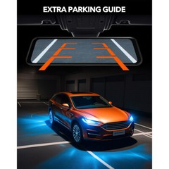 WOLFBOX 12″ Mirror Dual Dash Camera Front & Rear Dash Cam With WiFi&GPS for Cars