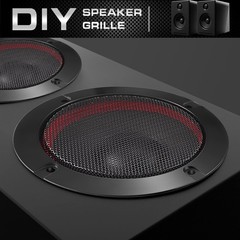 2PCS 5in Universal Black Speaker Grills – Durable Metal DIY Audio Grille