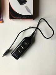 USB HUB 4 TO 1 CONNECTOR AND S-VIDEO AV CABLE FOR MONITORS