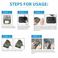 Wuloo Wireless Driveway Alarm 500Meter Long Range Outdoor Motion Detector Sensor