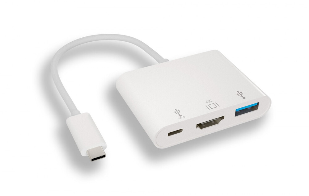 RiteAV USB 3.1 Type-C Male To USB3/F+HD/F+Type-C/F 3-in-1 Splitter Adapter