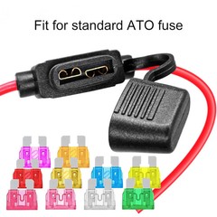 VANTRONIK Waterproof Medium Inline Fuse Holder with 14 Gauge AWG Wire 10 Inches
