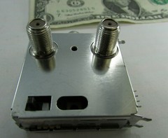 New Alps TV RF Tuner Modulator Switch, F RCA & 4-Pin Solder Connector MDLK5A6A9A