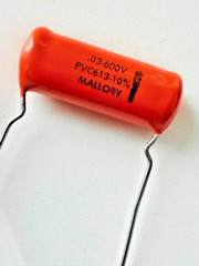 2X – .03uF @ 600V – (MALLORY PVC613) ORANGE DROP – GUITAR/AMP/BASS TONE #240