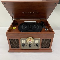 Victrola VTA-200B 6-in-1 Bluetooth Turntable Record Player CD Radio AUX – Works