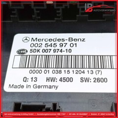 MERCEDES BENZ C-CLASS COUPE CL203 C180 Fuse Box SAM Module 0025459701