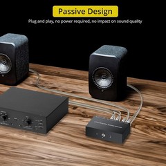 Plug and Play 2-Way Speaker Switcher Box – Connect Multiple Audio Sources Easily