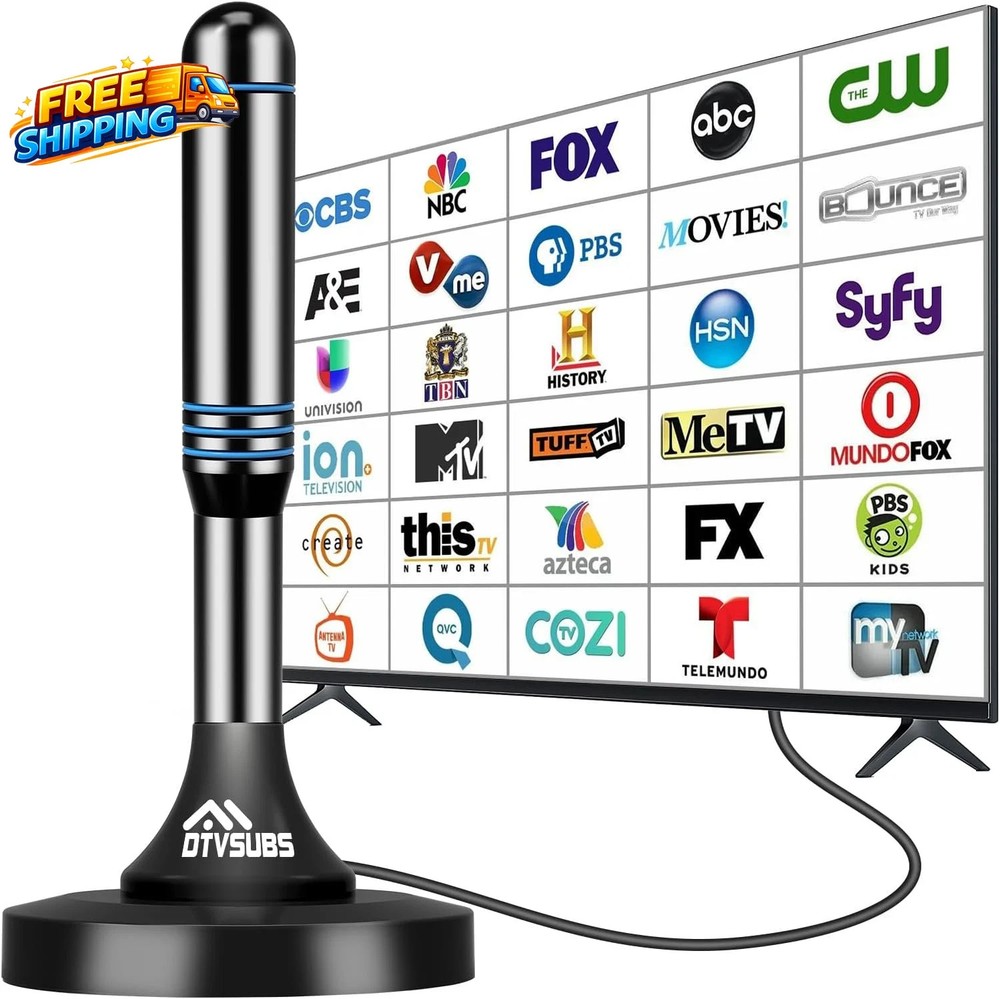 2026 Digital TV Antenna for Smart TV Indoor 360° Long Range Reception for Local