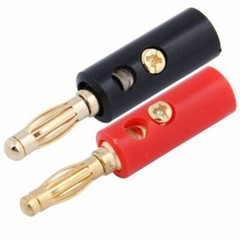 40Pcs 4mm Gold Plated Banana Plugs Audio Jack Speaker Wire Cable Screw Connector