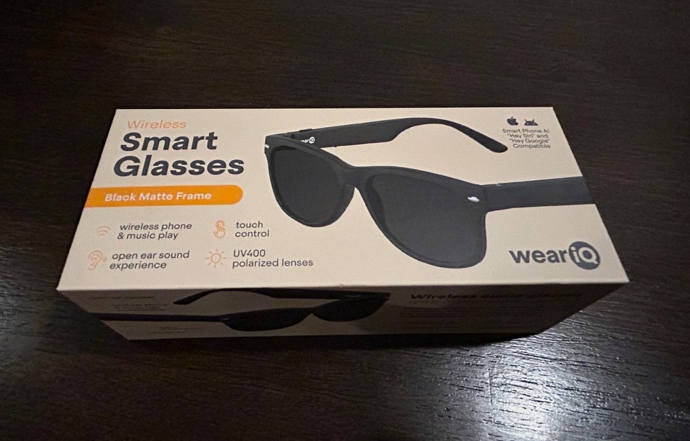 Wear IQ Smart Glasses with wireless phone and music play, UV400