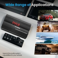 Pyle PLMRMP3B Marine 800W 4 Channel iPod/MP3 Power Amp+Volume Remote control