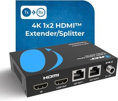 New- Orei 1×2 HDMI Extender Splitter 4K, Multiple Single Cable CAT6/7 4K@60Hz