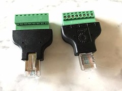 Ethernet RJ45 Male Screw Terminal 8Pin CCTV Digital DVR Adapter Connector