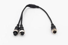 4-Pin Aviation Video Y-Splitter Cable – 1 Male to 2 Female – RV Backup Camera