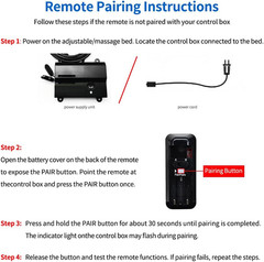 RF399A RF368B MC120TS Remote Replacement for Keeson Adjustable Bed Remote/Tempur