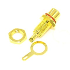 24K Gold Plated RCA Female Chassis Panel Mount Jack Socket Connector 10/20/30/50