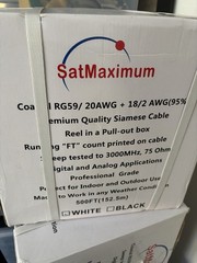 SatMaximum 500-foot RG59 Siamese Coaxial Cable – White #750060